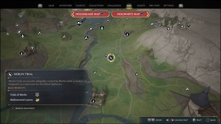 Link do mapy: Merlin Trial #11 (Hogwarts Valley) - Hogwarts Legacy: Dolina Hogwartu - wszystkie Łamigłówki Merlina - Hogwarts Legacy - poradnik do gry
