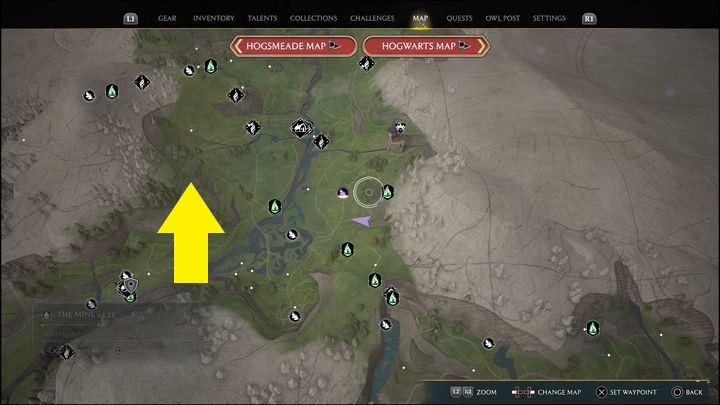 Link do mapy: Merlin Trial #9 (Hogwarts Valley) - Hogwarts Legacy: Dolina Hogwartu - wszystkie Łamigłówki Merlina - Hogwarts Legacy - poradnik do gry