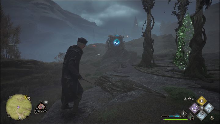 Zadanie polega na doprowadzeniu trzech grup motyli do osobnych kapliczek za pomocą zaklęcia Lumos - Hogwarts Legacy: Dolina Hogwartu - wszystkie Łamigłówki Merlina - Hogwarts Legacy - poradnik do gry