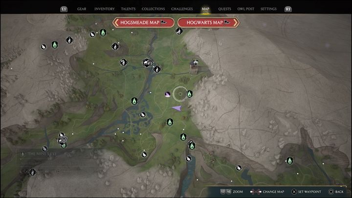 Link do mapy: Merlin Trial - Hogwarts Valley #6 - Hogwarts Legacy: Dolina Hogwartu - wszystkie Łamigłówki Merlina - Hogwarts Legacy - poradnik do gry