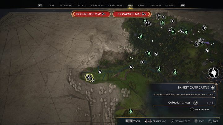 Te skrzynie są w obozie bandytów przy Ruinach Korrow (Korrow Ruins) - Hogwarts Legacy: Skrzynie skarbów Północny Rejon Hogwartu (North Hogwarts Region) - Hogwarts Legacy - poradnik do gry