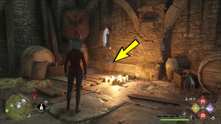 Wejdźcie przez główną bramę przy punkcie szybkiej podróży do obozu bandytów i skręćcie w lewo - Hogwarts Legacy: Skrzynie skarbów Północny Rejon Hogwartu (North Hogwarts Region) - Hogwarts Legacy - poradnik do gry