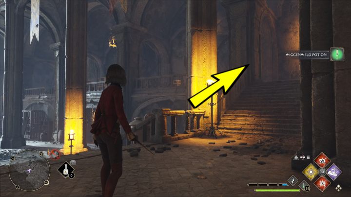 Przejdźcie przez drzwi i wejdźcie po schodach po prawej stronie - Hogwarts Legacy: Skrzynie skarbów Północny Rejon Hogwartu (North Hogwarts Region) - Hogwarts Legacy - poradnik do gry