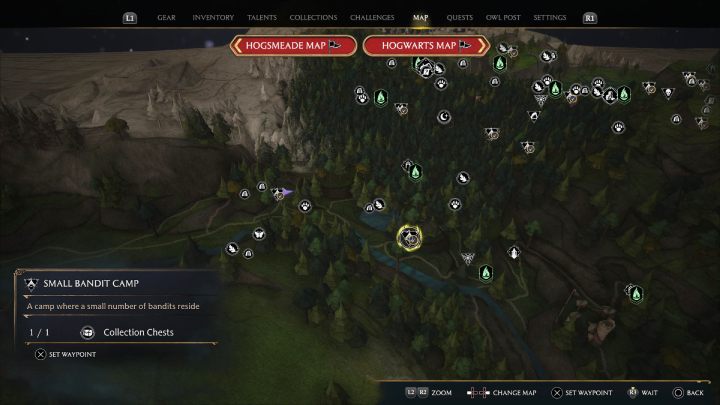 Kolejna skrzynia jest w małym obozie bandytów - Hogwarts Legacy: Skrzynie skarbów Północny Rejon Hogwartu (North Hogwarts Region) - Hogwarts Legacy - poradnik do gry