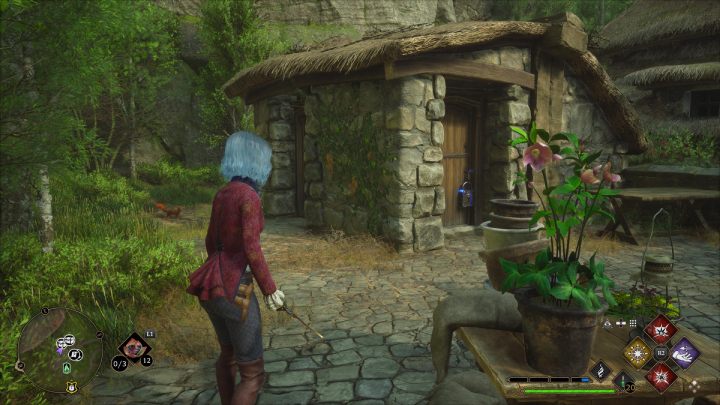 Kolejna skrzynia jest w wiosce Aranshire w małym budynku naprzeciwko punktu szybkiej podróży - Hogwarts Legacy: Skrzynie skarbów Południowy Rejon Hogwartu (South Hogwarts Region) - Hogwarts Legacy - poradnik do gry