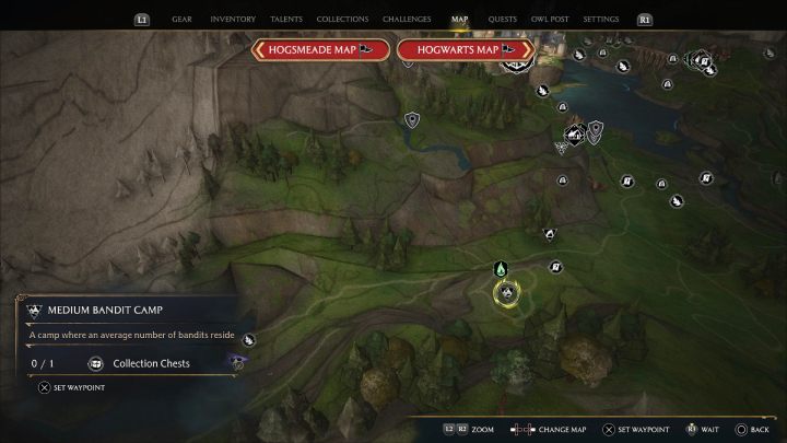 Ta skrzynia jest w namiocie w obozie bandytów - Hogwarts Legacy: Skrzynie skarbów Rejon Feldcroft (Feldcroft Region) - Hogwarts Legacy - poradnik do gry