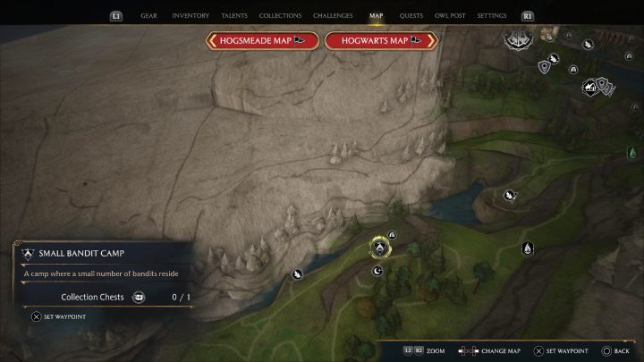 Ta skrzynia jest w kolejnym obozie bandytów, przy poprzednim obozie - Hogwarts Legacy: Skrzynie skarbów Rejon Feldcroft (Feldcroft Region) - Hogwarts Legacy - poradnik do gry