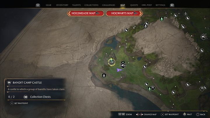 Te skrzynie są w obozie bandytów przy Zamku Rookwooda (Rookwood Castle) - Hogwarts Legacy: Skrzynie skarbów Rejon Feldcroft (Feldcroft Region) - Hogwarts Legacy - poradnik do gry