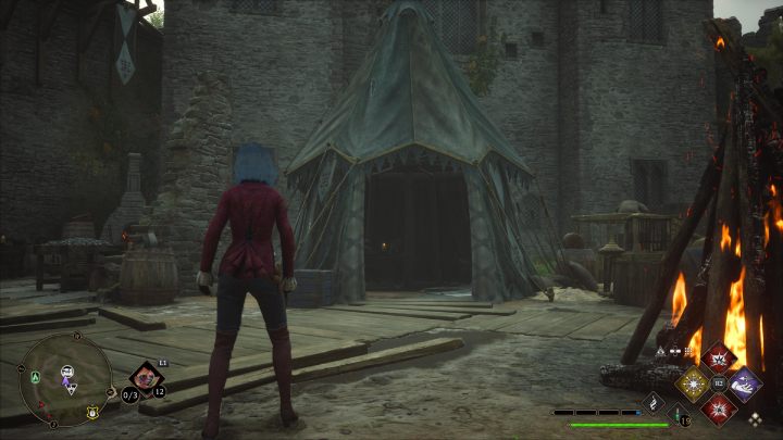 Pierwsza skrzynia jest w zielonym namiocie - Hogwarts Legacy: Skrzynie skarbów Rejon Feldcroft (Feldcroft Region) - Hogwarts Legacy - poradnik do gry