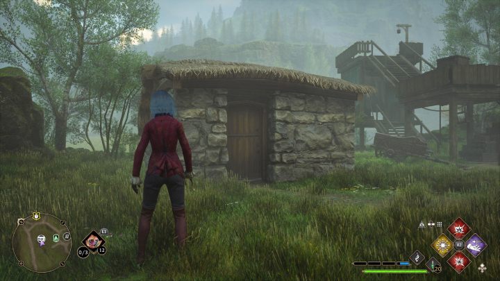 Ostatnia skrzynia w Feldcroft jest w małej chatce, za punktem szybkiej podróży - Hogwarts Legacy: Skrzynie skarbów Rejon Feldcroft (Feldcroft Region) - Hogwarts Legacy - poradnik do gry