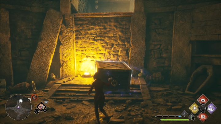 Przesuńcie zaklęciem Accio skrzynkę do małego pomieszczenia - Hogwarts Legacy: Skrzynie skarbów Rejon Feldcroft (Feldcroft Region) - Hogwarts Legacy - poradnik do gry