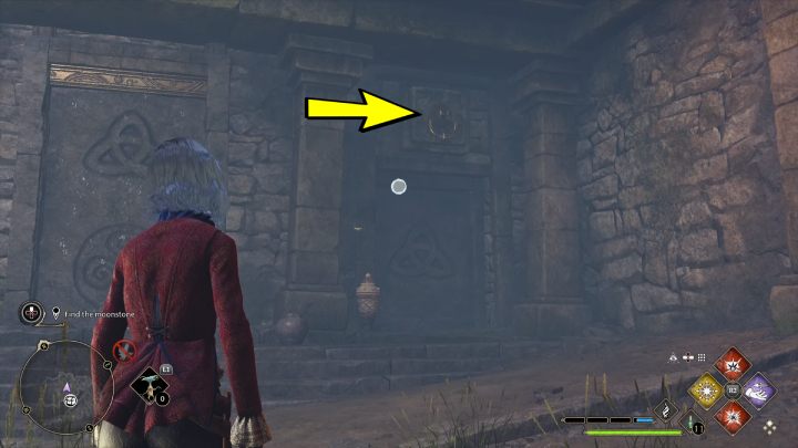 W następnej komnacie musicie wysunąć odpowiednie uchwyty, aby otworzyć drzwi, za którymi jest pierwsza skrzynia skarbów (Collection Chest) - Hogwarts Legacy: Skrzynie skarbów Rejon Feldcroft (Feldcroft Region) - Hogwarts Legacy - poradnik do gry