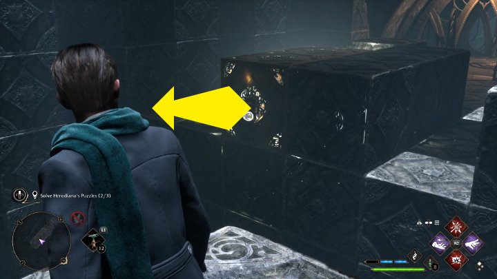 Użyjcie Accio na elemencie, aby przesunąć go na drugą stronę pokoju - Hogwarts Legacy: Sala Herodiany (The Hall of Herodiana) - Hogwarts Legacy - poradnik do gry