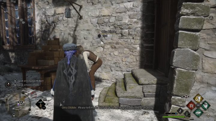 Otto stoi za sklepem z ubraniami - Hogwarts Legacy: Podstawy szantażu (A Basis for Blackmail) - Hogwarts Legacy - poradnik do gry