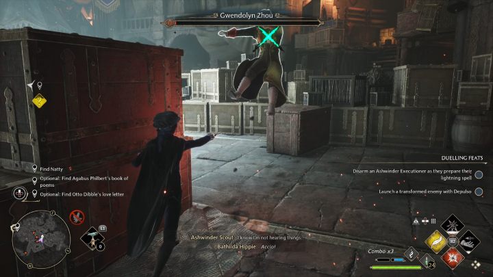 Idźcie korytarzem i zejdźcie na niższy poziom kryjówki - Hogwarts Legacy: Podstawy szantażu (A Basis for Blackmail) - Hogwarts Legacy - poradnik do gry