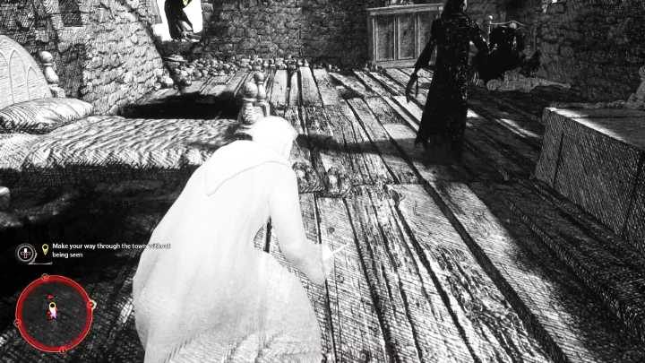 Zatrzymajcie się na chwilę przy murku, ponieważ jeden z przeciwników dojdzie do Waszej pozycji i zacznie się rozglądać - Hogwarts Legacy: Próba Niam Fitzgerald (Niamh Fitzgeralds Trial) - Hogwarts Legacy - poradnik do gry