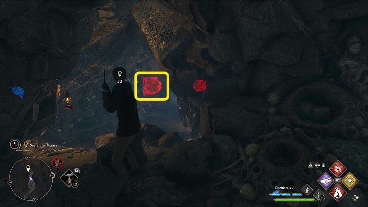 Idąc dalej, zniszczcie kokony pająków kilkoma atakami i wejdźcie do obszernej Sali, gdzie czeka Was walka z wieloma pająkami - Hogwarts Legacy: W cieniu góry (In the Shadow of the Mountain) - Hogwarts Legacy - poradnik do gry