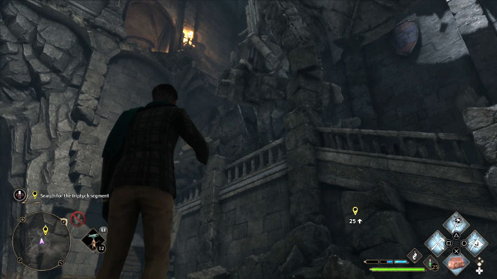 Po walce użyjcie zaklęcia Reparo, aby naprawić schody zniszczone przez trolla i wejdźcie po nich na górę - Hogwarts Legacy: W cieniu góry (In the Shadow of the Mountain) - Hogwarts Legacy - poradnik do gry