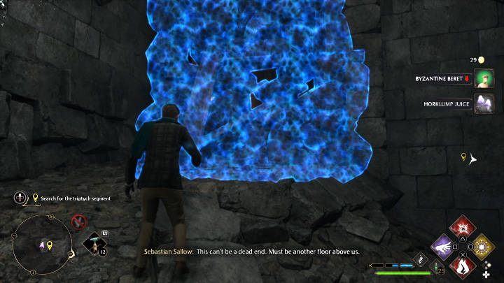 Gdy dojdziecie do pomieszczenia z kolejną stroną z dziennika Izydory, rozbijcie gruzowisko widoczne na powyższym obrazu, aby przejść dalej - Hogwarts Legacy: W cieniu góry (In the Shadow of the Mountain) - Hogwarts Legacy - poradnik do gry