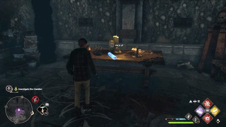 Wejdźcie do komnaty, a następnie schodami po lewej stronie i wskoczcie na wyższe piętro - Hogwarts Legacy: W cieniu góry (In the Shadow of the Mountain) - Hogwarts Legacy - poradnik do gry