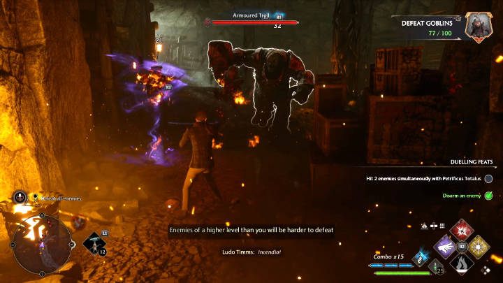 Po krótkim przerywniku filmowym z udziałem Ranroka czeka Was walka z trollem, któremu towarzyszyć będzie kilku innych przeciwników - Hogwarts Legacy: Lojalność Lodgoka (Lodgoks Loyalty) - Hogwarts Legacy - poradnik do gry