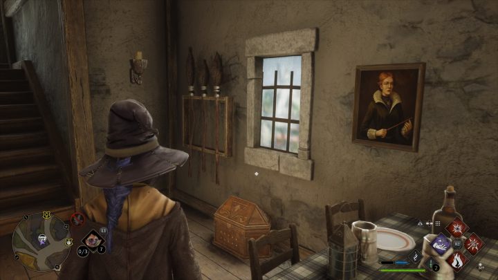 Następną skrzynię znajdziecie w małym domu obok budynku z napisem Flutes & Lutes - Hogwarts Legacy: Skrzynie skarbów (Collection Chests) - Hogsmeade - Hogwarts Legacy - poradnik do gry