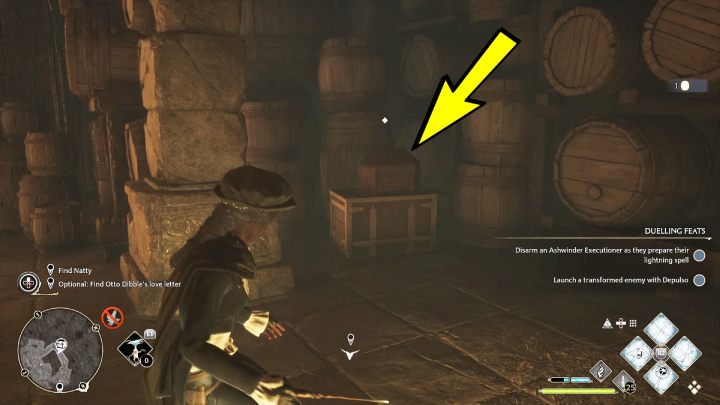 Ostatnia skrzynia będzie do zdobycia jedynie podczas questu relacji (Relationship Quest) z Natty, Podstawy szantażu (A Basis for Blackmail) - Hogwarts Legacy: Skrzynie skarbów (Collection Chests) - Hogsmeade - Hogwarts Legacy - poradnik do gry