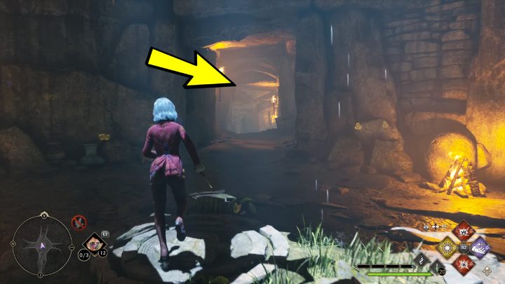 Po wejściu do jaskini, podążajcie cały czas prosto - Hogwarts Legacy: Skrzynie skarbów Przybrzeżna Pieczara (Coastal Cavern) - Hogwarts Legacy - poradnik do gry