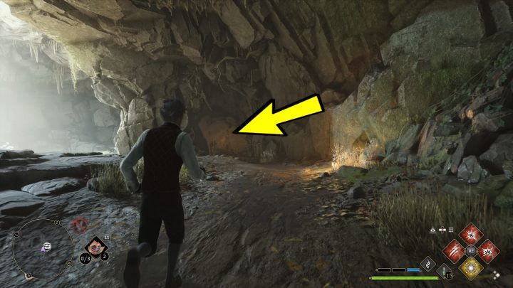 Wejdźcie do jaskini i podążajcie wzdłuż ścieżki - Hogwarts Legacy: Skrzynie skarbów Wybrzeże Kłusowników (Poidsear Coast) - Hogwarts Legacy - poradnik do gry