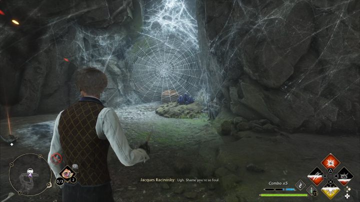 Na końcu tunelu znajdziecie pierwszą skrzynię skarbów (Collection Chest) - Hogwarts Legacy: Skrzynie skarbów Wybrzeże Kłusowników (Poidsear Coast) - Hogwarts Legacy - poradnik do gry