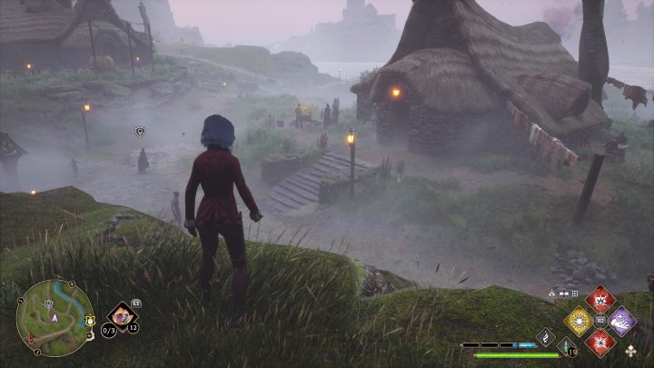 Następna skrzynia w Marunweem jest w domu widocznym na powyższym obrazku - Hogwarts Legacy: Skrzynie skarbów Jezioro Marunweem (Marunweem Lake) - Hogwarts Legacy - poradnik do gry