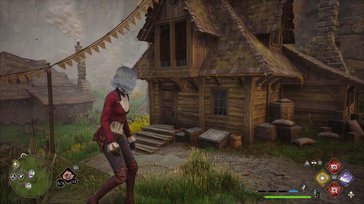 Jedna ze skrzyń w Cragcroft jest w dużym drewnianym domu, między oknem a krzesłem - Hogwarts Legacy: Skrzynie skarbów Cragcroftshire - Hogwarts Legacy - poradnik do gry