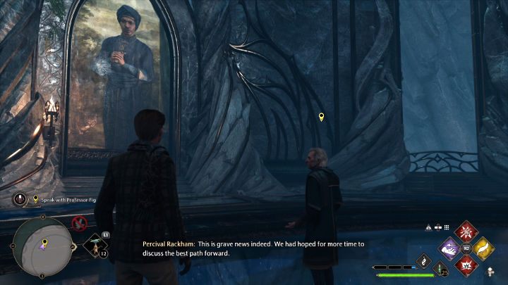 Idźcie do Komnaty Mapy na spotkanie z profesorem Figiem i Obrońcami - Hogwarts Legacy: Próba Sana Bakara (San Bakars Trial) - Hogwarts Legacy - poradnik do gry