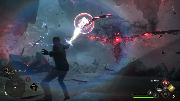 W drugiej fazie pojedynków będziecie musieli rozbić dwie kolorowe kule energii, aby Ranrok stał się wrażliwy na Wasze ataki - Hogwarts Legacy: Jak pokonać Ranroka? - Hogwarts Legacy - poradnik do gry