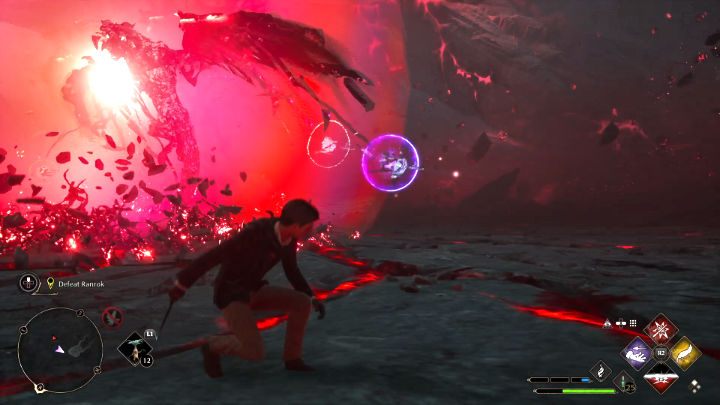 Gdy wyrządzicie przeciwnikowi wystarczająco dużo obrażeń, Ranrok wyląduje na arenie i ponownie stanie się niewrażliwy na ataki - Hogwarts Legacy: Jak pokonać Ranroka? - Hogwarts Legacy - poradnik do gry