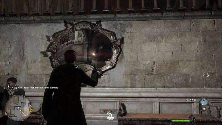 Dotrzyjcie do oznaczonego pustego malowidła i użyjcie na obrazie zaklęcia Lumos (domyślna aktywacja to R2+Trójkąt/Y) - Hogwarts Legacy: Jak ćma do ramy (Like a Moth to a Frame) - Hogwarts Legacy - poradnik do gry