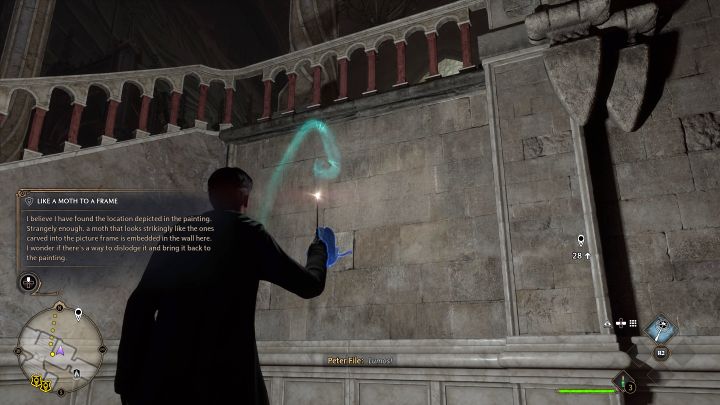 Pobiegnijcie na prawo od obrazu i zejdźcie po schodach - Hogwarts Legacy: Jak ćma do ramy (Like a Moth to a Frame) - Hogwarts Legacy - poradnik do gry
