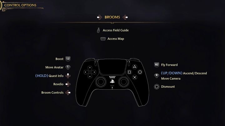 W opcjach gry znajdziecie osobną zakładkę sterowania dla miotły - Hogwarts Legacy: Jak odblokować latanie na miotle? - Hogwarts Legacy - poradnik do gry