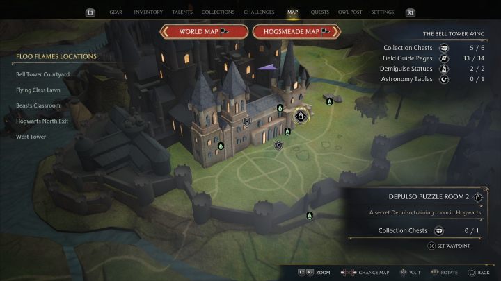 Część zamku: Skrzydło dzwonnicy (The Bell Tower Wing) - Hogwarts Legacy: Skrzynie skarbów (Collection Chests) - część 1 - Hogwarts Legacy - poradnik do gry