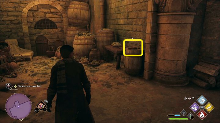 Wejdźcie do kuchni i udajcie się do miejsca widocznego na powyższym obrazku - Hogwarts Legacy: Poszukiwania brakujących stron (The Hunt for the Missing Pages) - quest Gryffindoru - Hogwarts Legacy - poradnik do gry