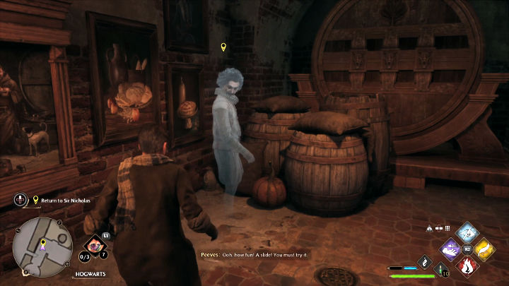 Po zdobyciu zgniłeś pieczeni wołowej, wróćcie do Sir Nicholasa i poinformujcie go, że zadanie zostało wykonane - Hogwarts Legacy: Poszukiwania brakujących stron (The Hunt for the Missing Pages) - quest Gryffindoru - Hogwarts Legacy - poradnik do gry