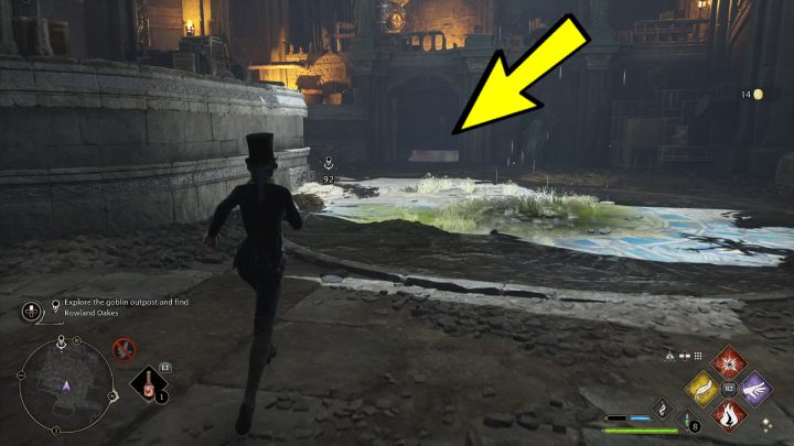 Pod piecem znajdziecie zejście na niższy poziom - Hogwarts Legacy: Opowieść o Rowlandzie Oakesie (The Tale of Rowland Oakes) - Hogwarts Legacy - poradnik do gry