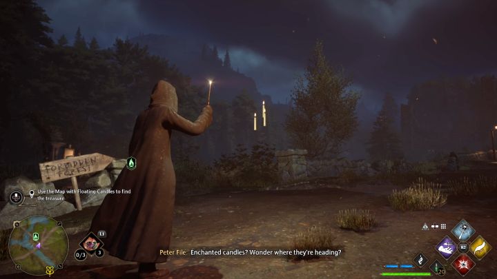 Podejdźcie do mostu znajdującego się na południowy-zachód od płomieni fiuu - Hogwarts Legacy: Duch naszej miłości (Ghost of Our Love) - Hogwarts Legacy - poradnik do gry