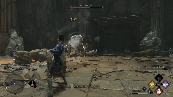 Na tego przeciwnika nie działają niektóre zaklęcia, takie jak Depulso, Accio i Levioso - Hogwarts Legacy: Przyjacielskie wsparcie (A Friend in Deed) - solucja, opis przejścia - Hogwarts Legacy - poradnik do gry