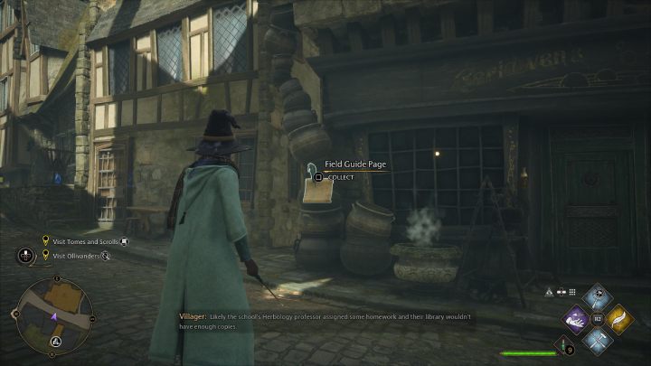 Następną stronę Revelio odnajdziecie przed budynkiem z kociołkami w pobliżu mostu prowadzącego do Hogsmeade w południowej części wioski - Hogwarts Legacy: Strony przewodnika (Field Guide Pages) - Hogsmeade - Hogwarts Legacy - poradnik do gry