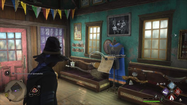 Kolejna znajdźka jest w sklepie z miotłami, naprzeciwko sklepu Ollivanderów - Hogwarts Legacy: Strony przewodnika (Field Guide Pages) - Hogsmeade - Hogwarts Legacy - poradnik do gry