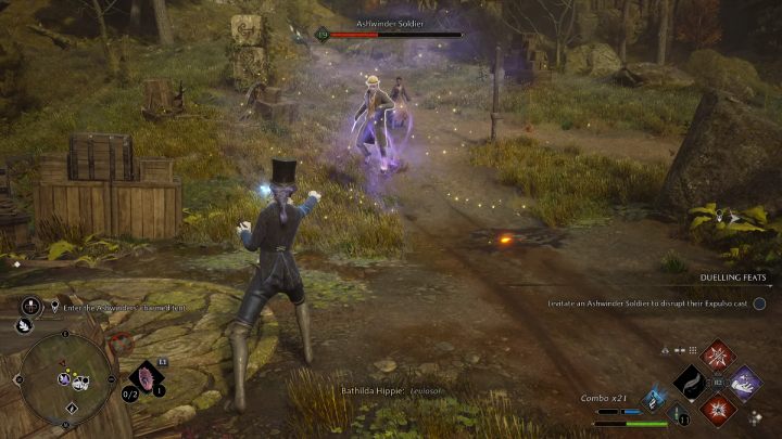 Przed dotarciem do obozowiska, użyjcie zaklęcia kamuflującego - Hogwarts Legacy: Zaginione dziecko (The Lost Child) - Hogwarts Legacy - poradnik do gry