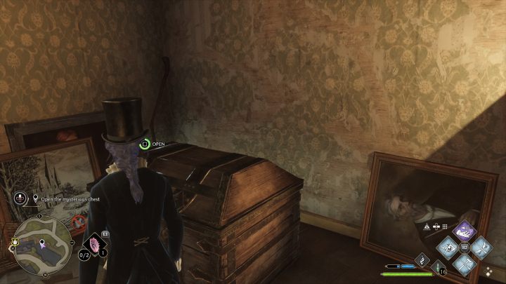 Przejdźcie na tyły sklepu i otwórzcie skrzynię kluczem otrzymanym od Penny - Hogwarts Legacy: Pilnowanie swojego nosa (Minding Your Own Business) - Hogwarts Legacy - poradnik do gry