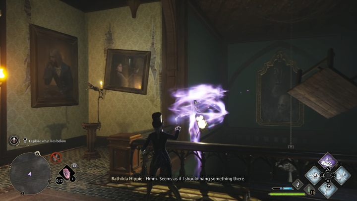 Stojak w kształcie ręki po prawej stronie drzwi będzie bez lampionu - Hogwarts Legacy: Pilnowanie swojego nosa (Minding Your Own Business) - Hogwarts Legacy - poradnik do gry