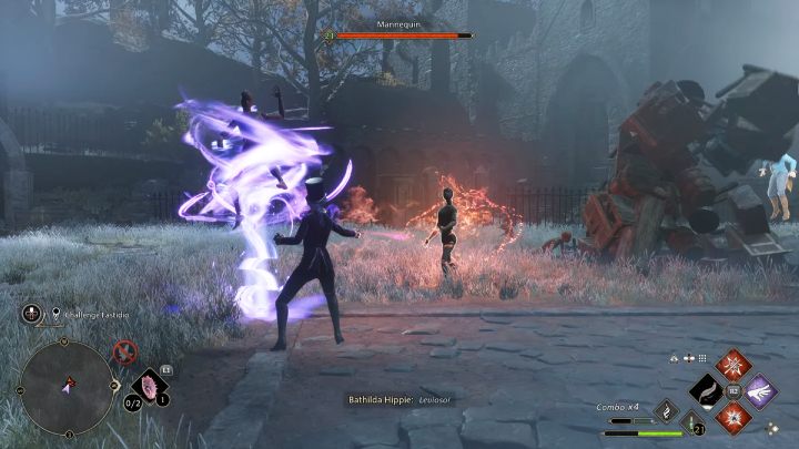 W 2 fazie walki pojawi się kilka manekinów, pokonajcie je szybko, żeby nie utrudniały pojedynku z potworem - Hogwarts Legacy: Pilnowanie swojego nosa (Minding Your Own Business) - Hogwarts Legacy - poradnik do gry